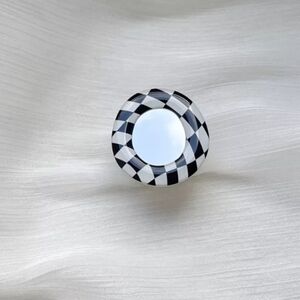 COPY - NEW Black White Checkered Y2K Mirror Cellphone Stand Grip Socket